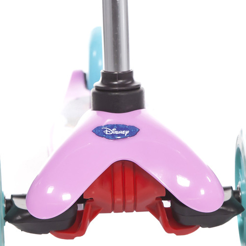 Самокат из серии Disney Холодное Сердце, управляется наклоном, PVC светящиеся колеса 125 и 100 мм, алюминиевый руль и дека из нейлона  