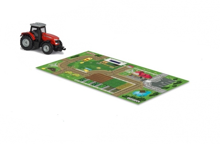 Игровой коврик - Creatix, Farm серии, нескользящий, 96 х 51 см и 1 машинка  