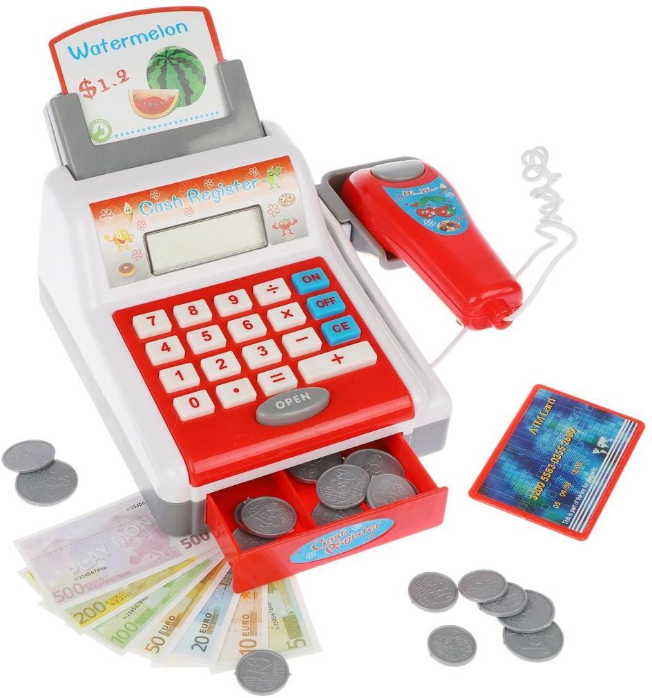 Игровой набор - Касса, 3 набора денег, 2 карточки  