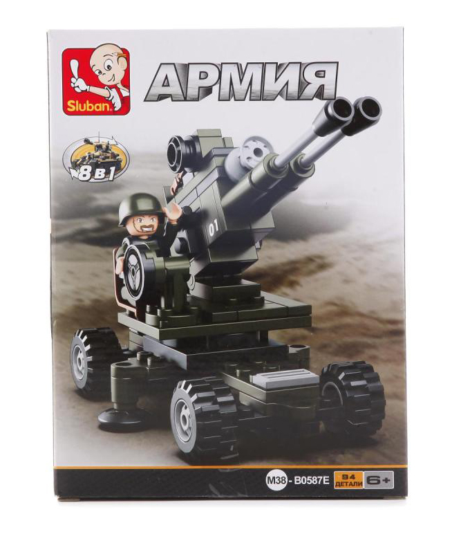 

Конструктор 8 в 1 – Пушка с фигуркой, 94 детали