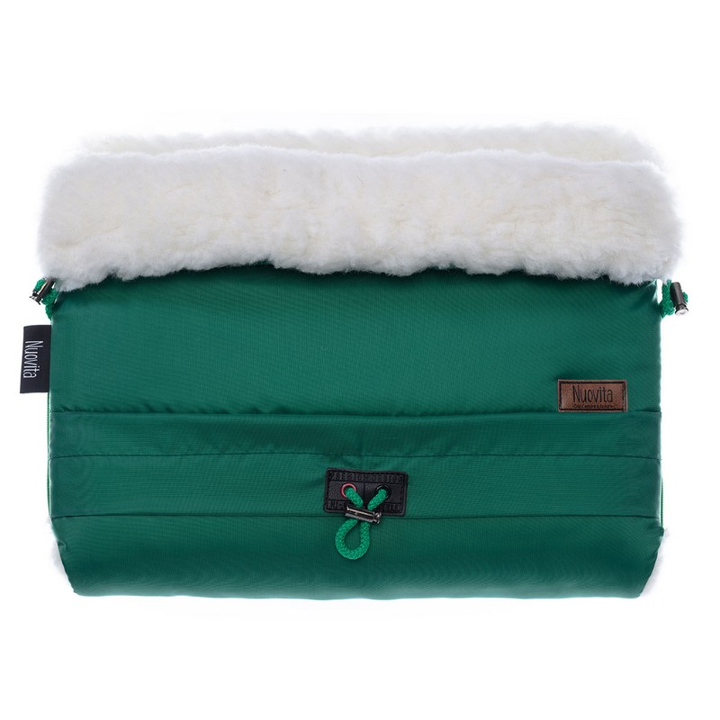 

Муфта меховая для коляски Nuovita Alaska Bianco Smeraldo/Изумрудный