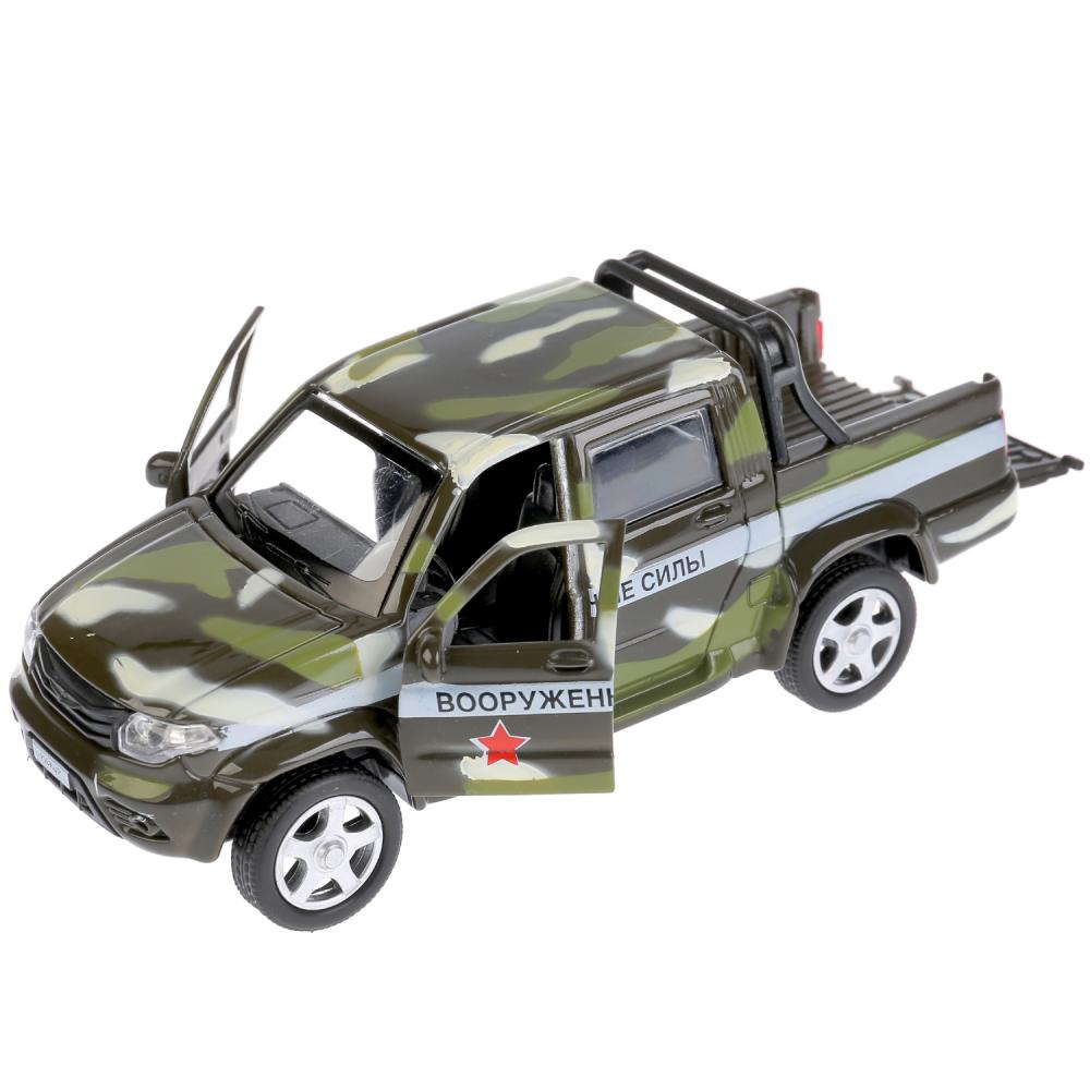 

Машина металлическая инерционная - UAZ Pickup - Военный, 12 см, открываются двери