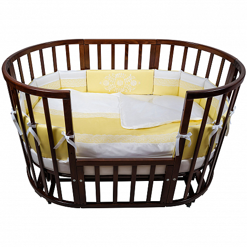 Комплект в кроватку Chepe for Nuovita - Tenerezza /Нежность, 6 предметов, бело-желтый  