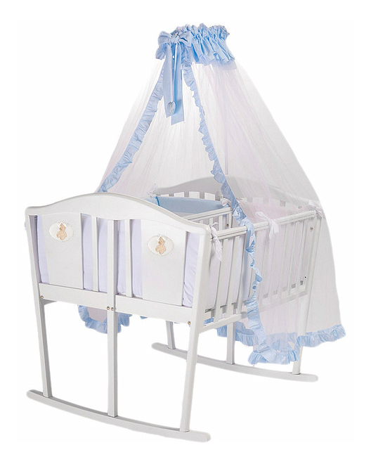 

Люлька для двойни с матрасом Culla Gemellare Doppio Nidi Enchant, bianco/white