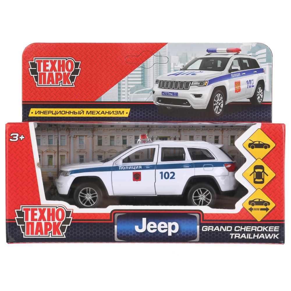 Инерционный металлический Jeep Grand Cherokee - Полиция, 12 см, цвет белый  