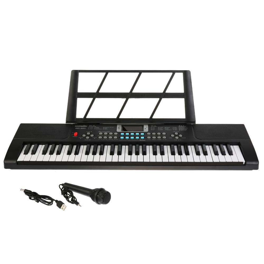 

Электроорган с микрофоном BD-601, 220v, USB з/у