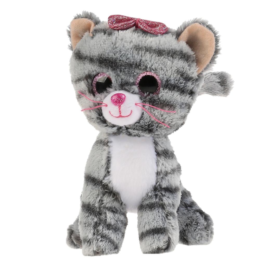 Мягкая игрушка Кошка в сумочке из пайеток 17 см  
