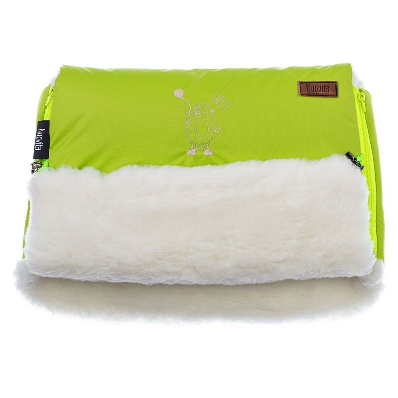 

Муфта меховая для коляски Nuovita Islanda Bianco Verde chiaro/Салатовый