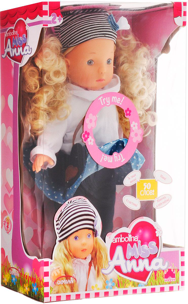 Интерактивная кукла Bambolina Miss ANNA, 40 см.  
