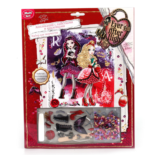 

Набор для творчества Ever After High - Аппликация с пайетками и наклейками