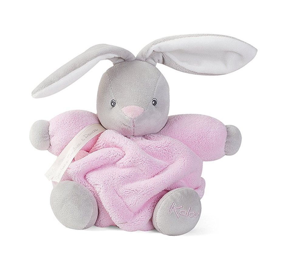 Мягкая игрушка - Плюм - зайчик маленький розовый, 18 см  