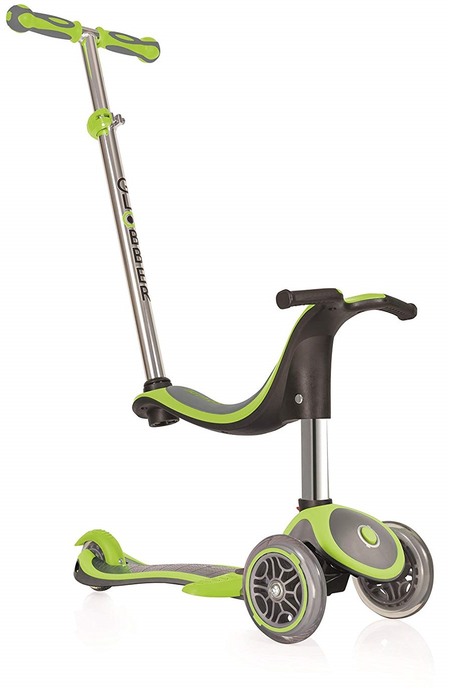 

Самокат-каталка Globber Evo 4 In 1 Plus с подножкой, цвет – зеленый