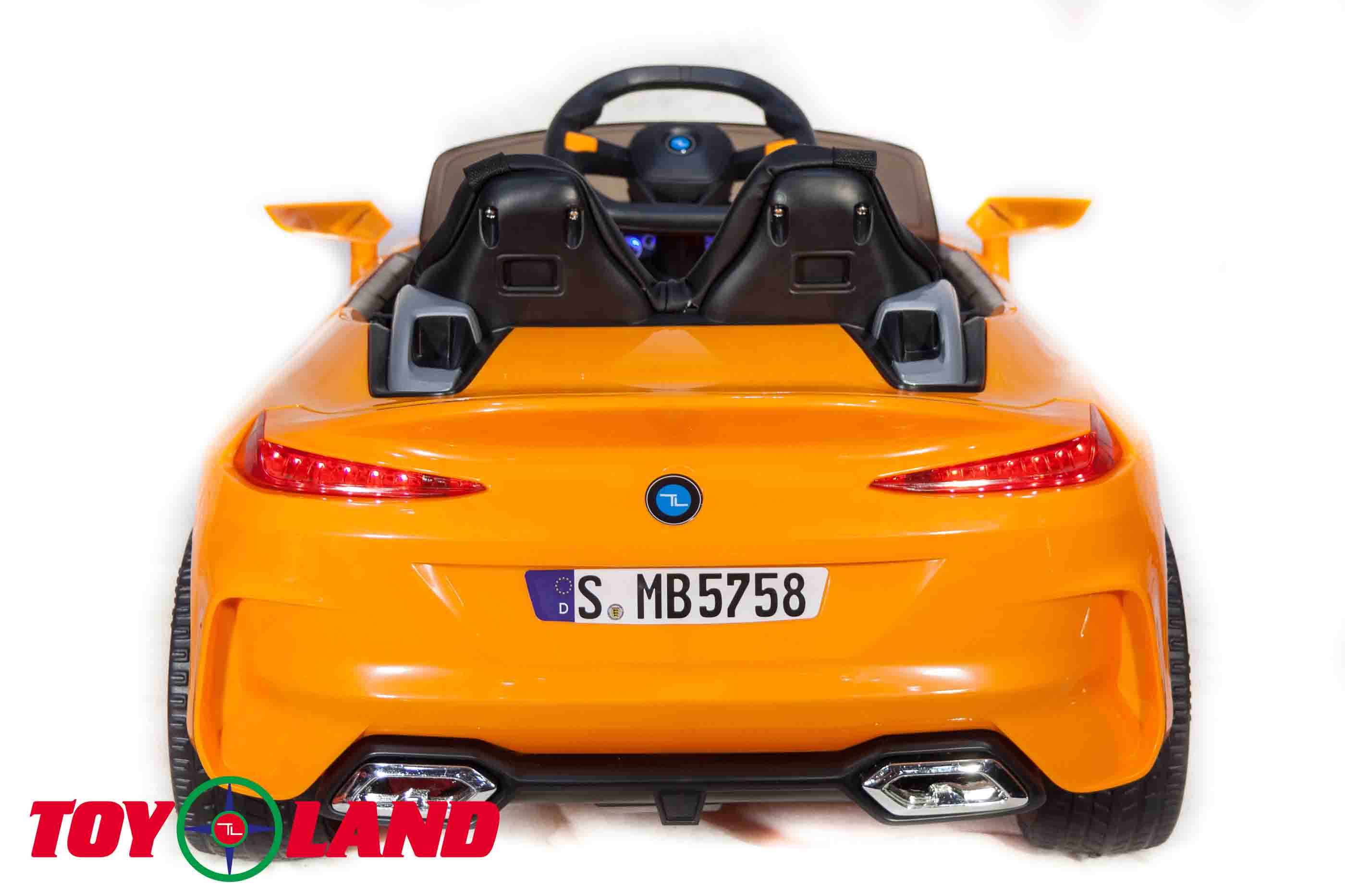 Электромобиль BMW спорт YBG5758, оранжевый, свет и звук  
