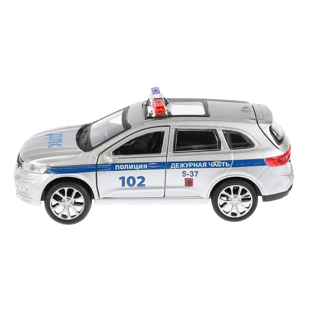 Полицейская металлическая машина - Renault Koleos, длина 12 см, открываются двери  