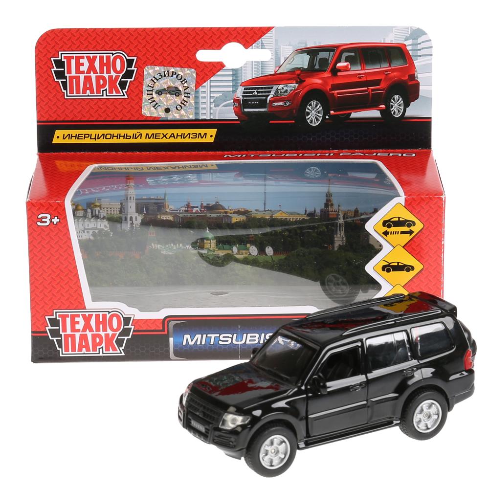 Модель Mitsubishi Pajero, 12 см, открываются двери, инерционная, черный -WB) 