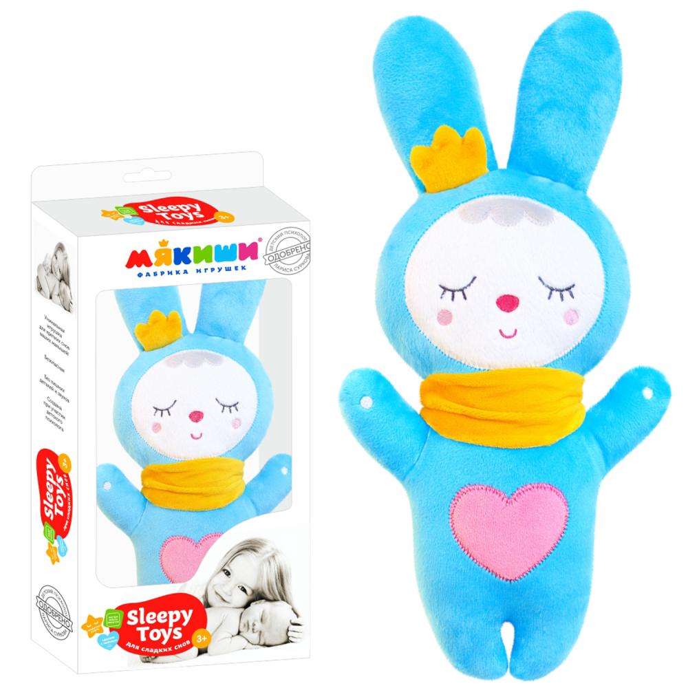 

Мягкая игрушка из серии Sleepy Toys – Зайка, с книжкой