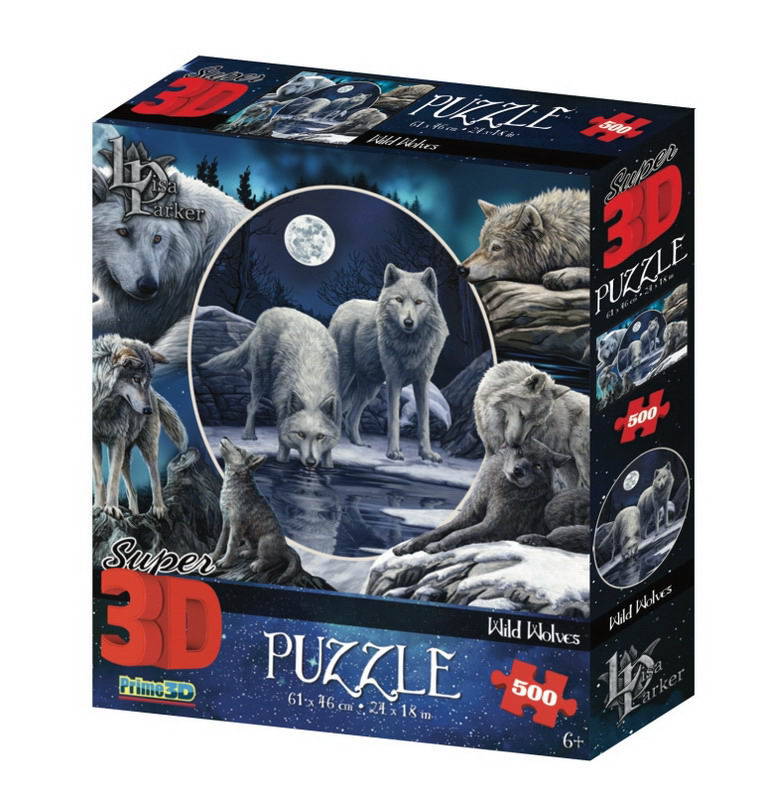 

Пазл 3D коллаж Волки, 500 деталей