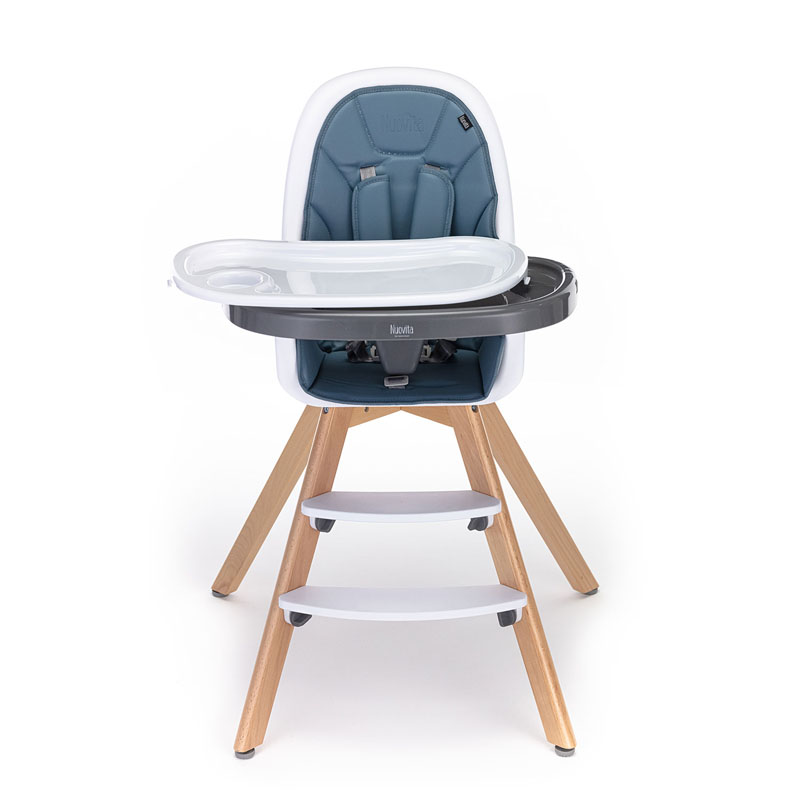 Стульчик для кормления Nuovita Gourmet, Blu, Legno/Синий, Деревянный  