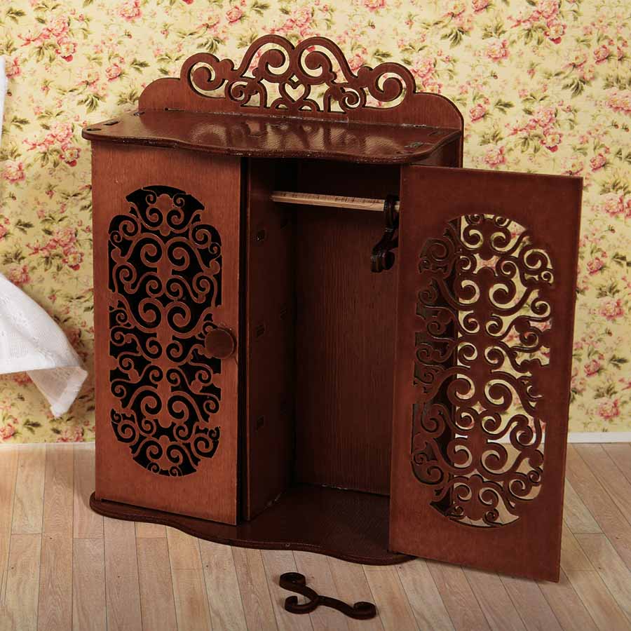Набор Одним прекрасным утром – Шкаф для спальни с 2 дверцами и 3 вешалками, коричневый  