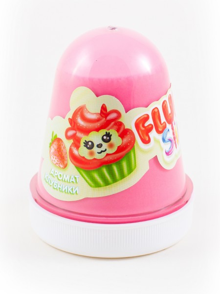 

Слайм Monster's slime fluffy, красный клубника