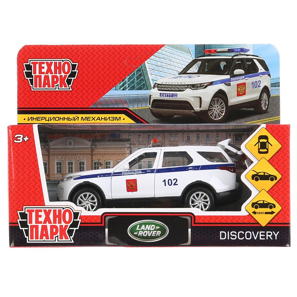 Машина металлическая Land Rover Discovery Полиция 12 см, открываются двери, инерция, белая  