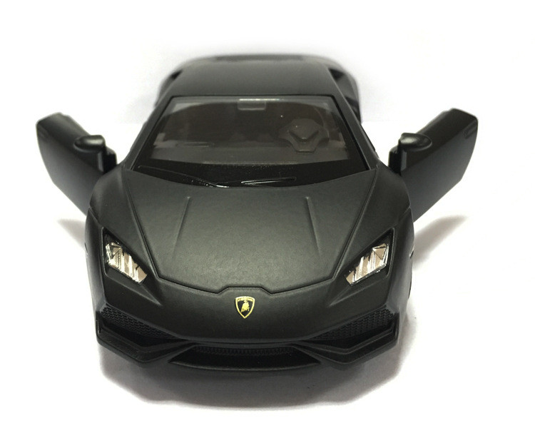Металлическая инерционная машина RMZ City - Lamborghini Huracan, 1:32, черный матовый  