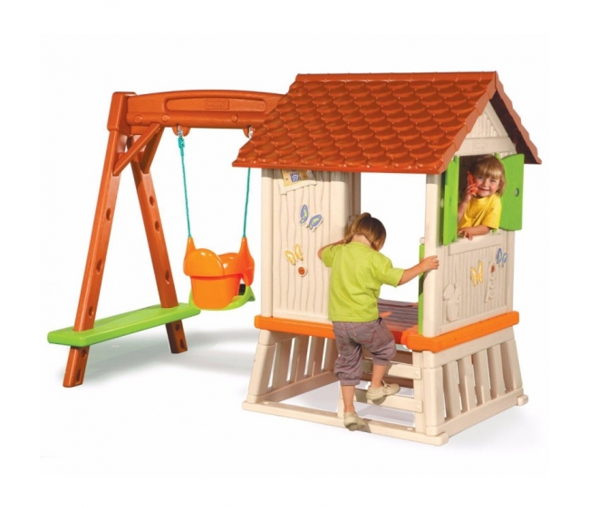 Лесной домик на опорах с качелями 2-в-1 и горкой Smoby 810601 