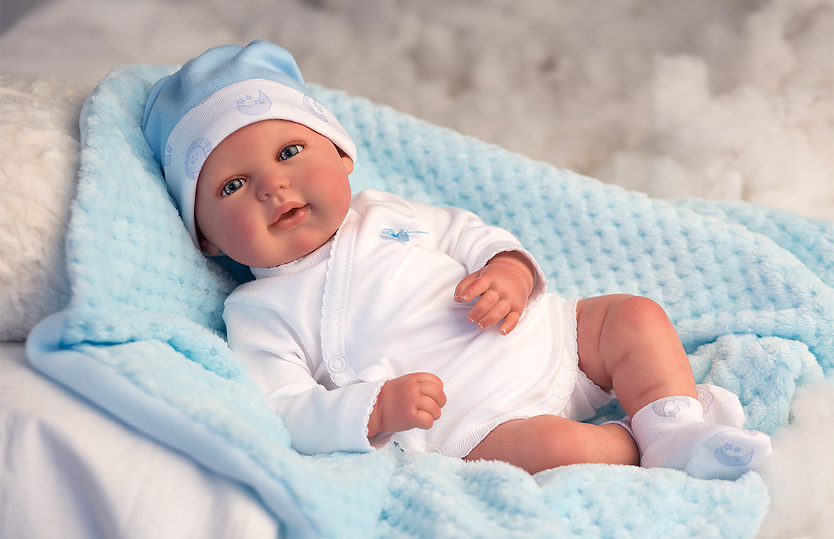 

Кукла-младенец ReBorns – Joel с голубым одеялом, 45 см