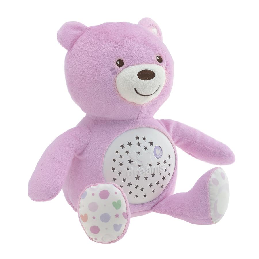 Мягкая игрушка-проектор – Музыкальный мишка, розовый, свет и звук  