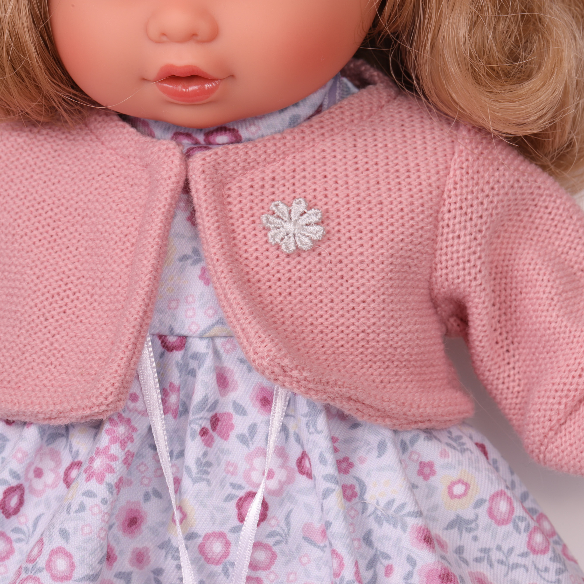 Кукла озвученная Марисела в розовом 30 см плачет мягконабивная  