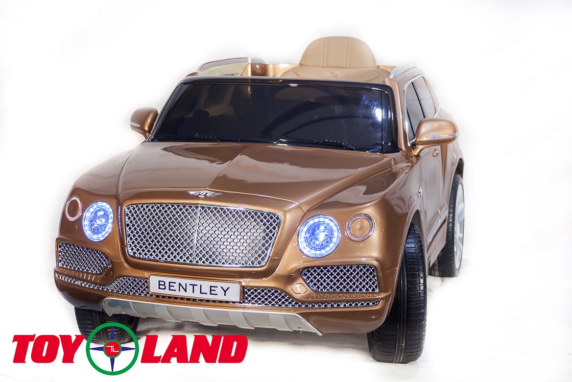 

Детский электромобиль Bentley Bentayga бронзового цвета, свет и звук