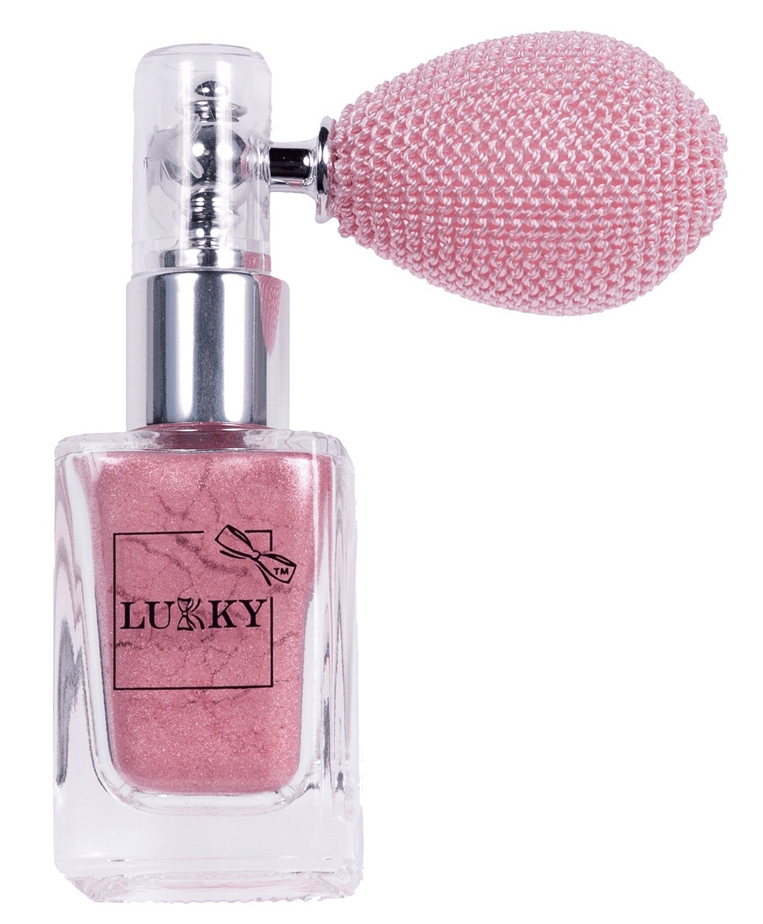 Розовая мерцающая пудра для тела с ароматом ванили Lukky в распылителе - Звездная пыль, 5 г  