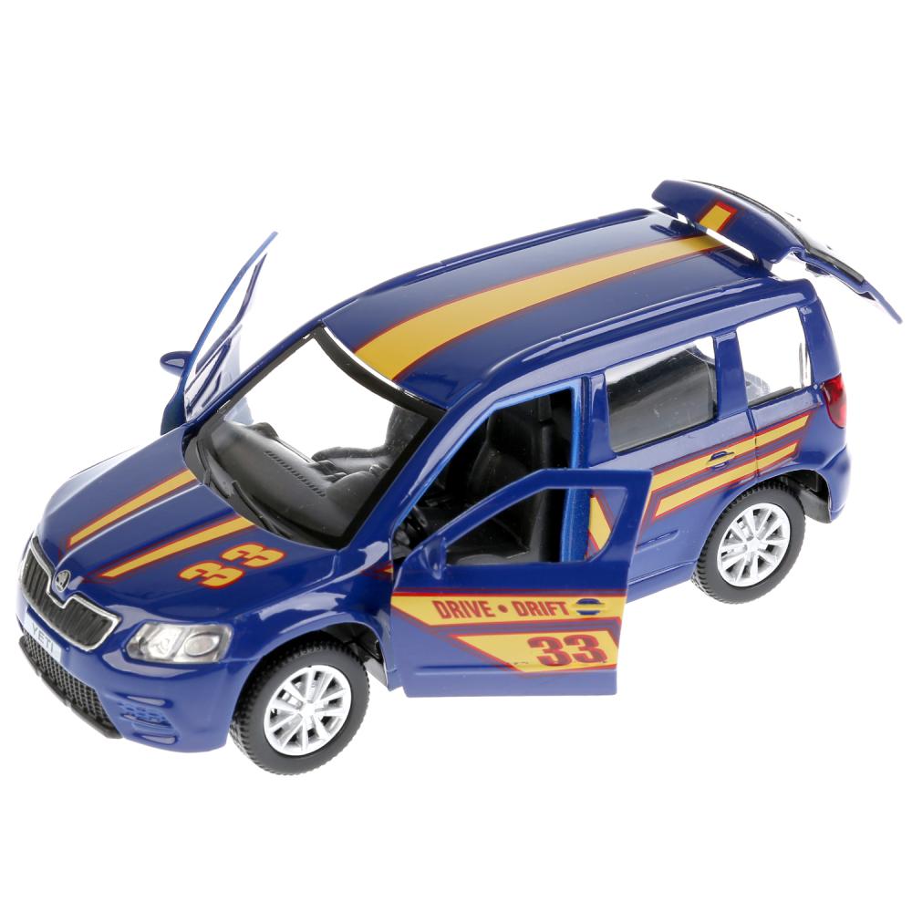 Машинка металлическая инерционная Skoda Yeti Спорт, открываются двери и багажник, 12 см.   