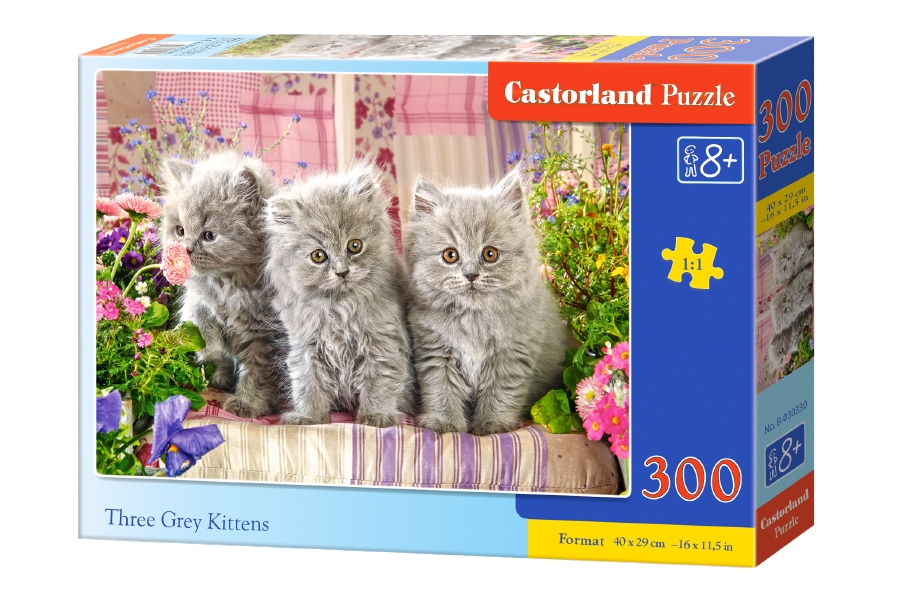 

Пазлы Castorland - Три серых котенка, 300 элементов