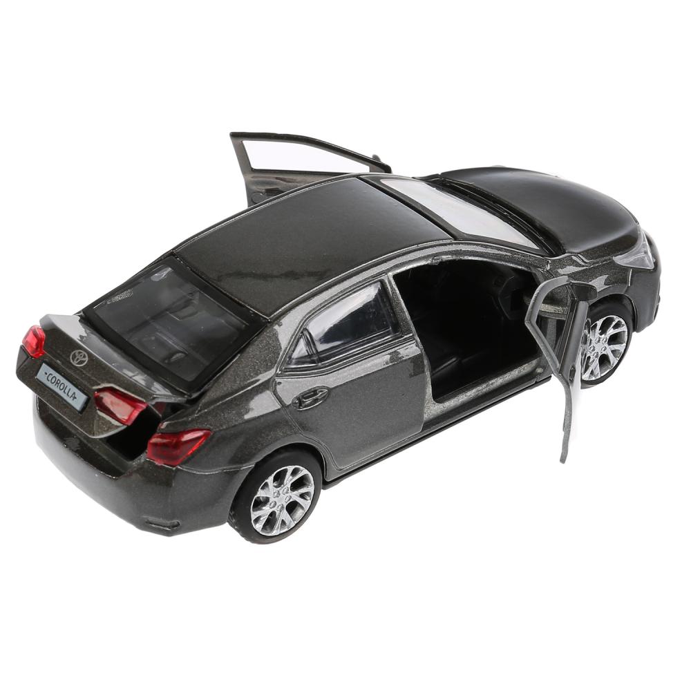Металлическая инерционная модель – Toyota Corolla, серый, 12 см, открывающиеся двери и багажник  
