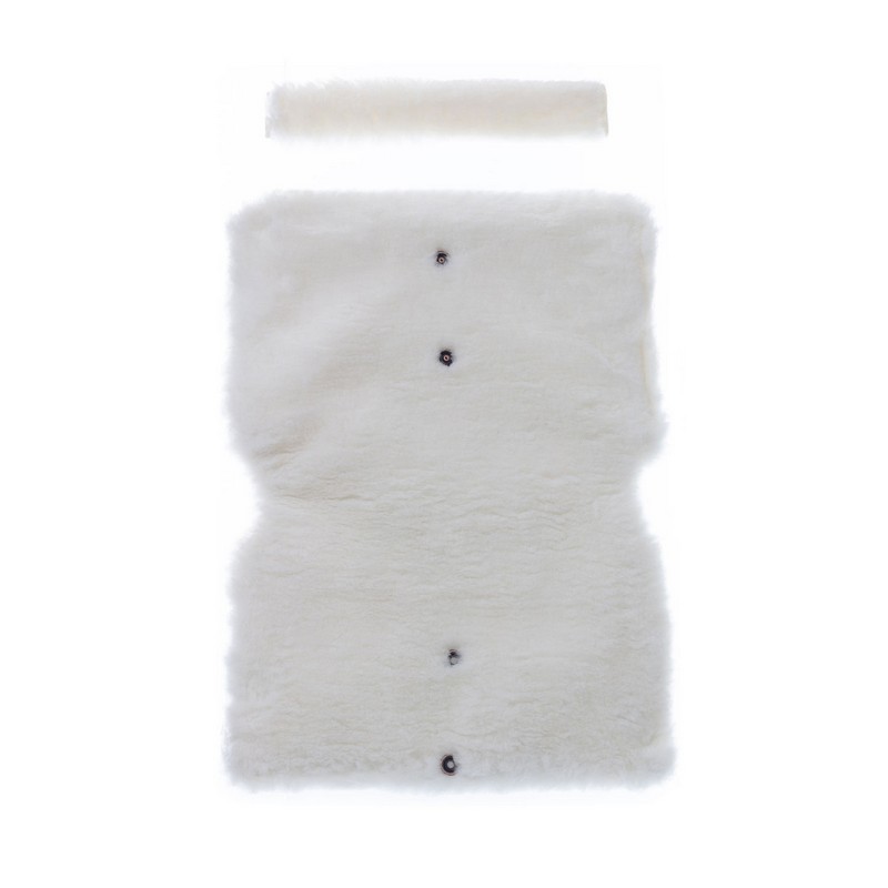 Муфта меховая для коляски Nuovita Siberia Bianco Rosa/Розовый  