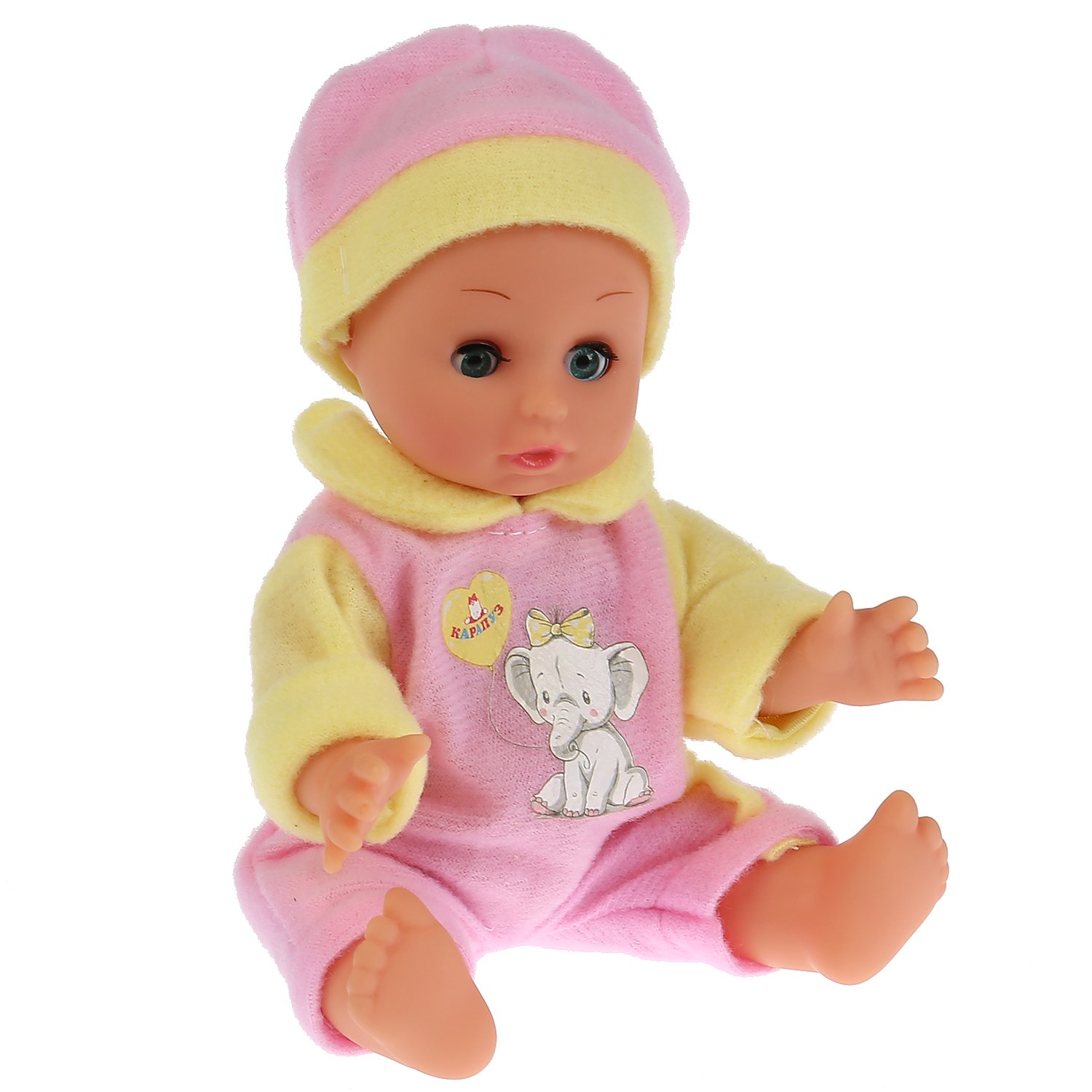 Интерактивная кукла с мягким телом - Настенька, 18 см, 4 фразы, 6 звуков, с аксессуарами  