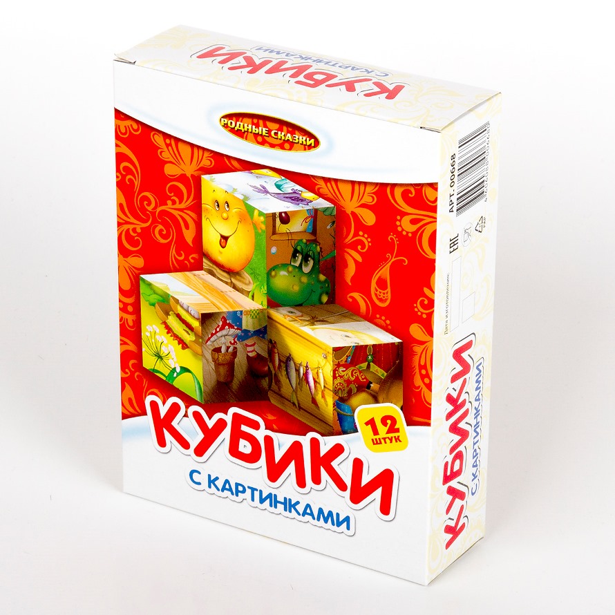 

Кубики с картинками - Родные сказки, 12 штук