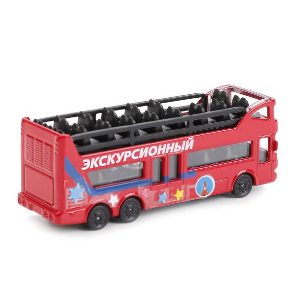 Металлический экскурсионный автобус, 7,5 см  