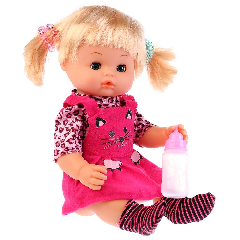 Интерактивная кукла Алина, 36 см, 30 стихов и песен А. Барто, 3 функции, пьет и писает  