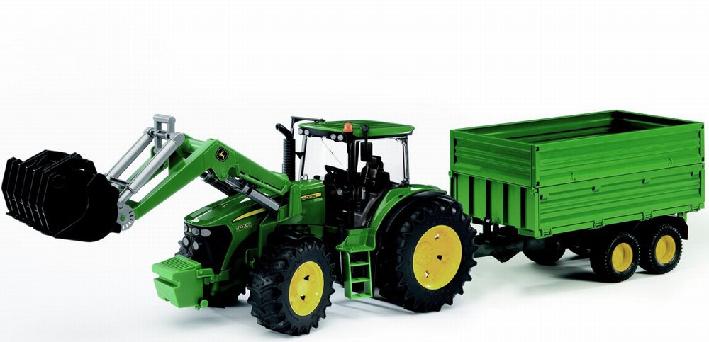 

Трактор Bruder John Deere 7930 с погрузчиком и прицепом