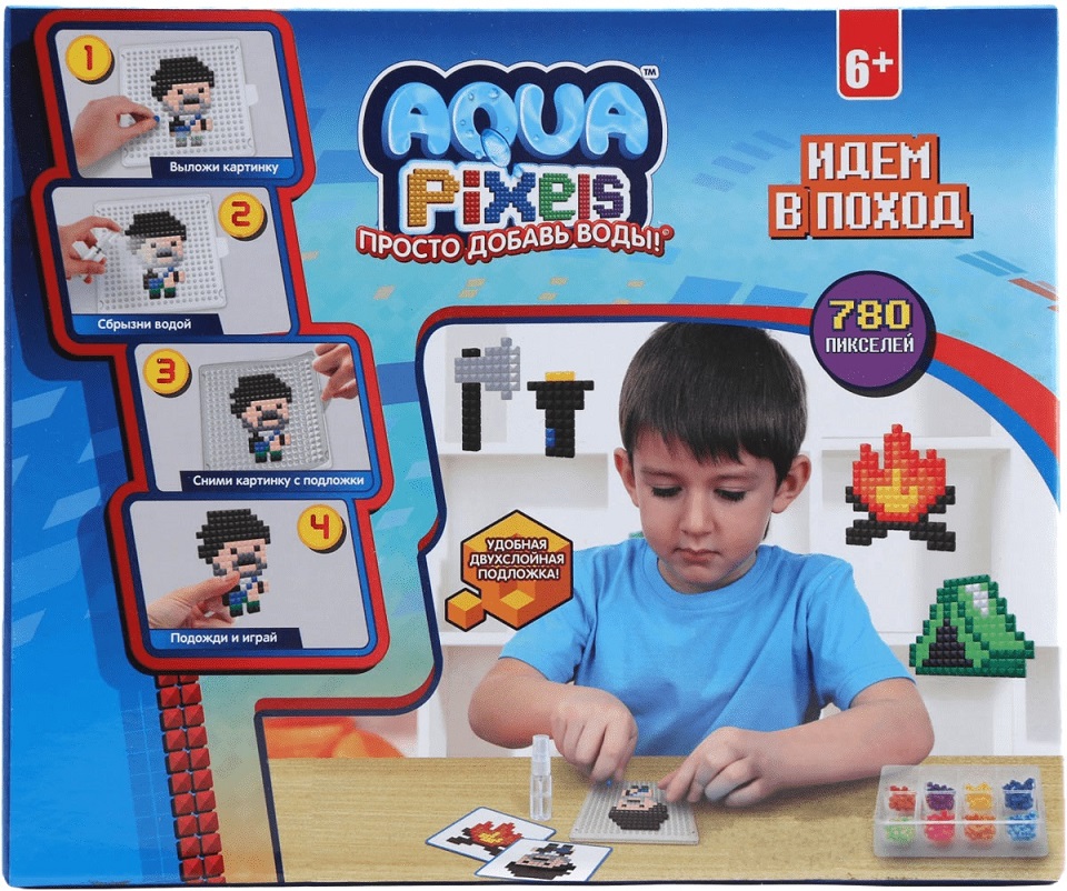 

Набор для творчества Aqua Pixels - Идем в поход, 780 деталей