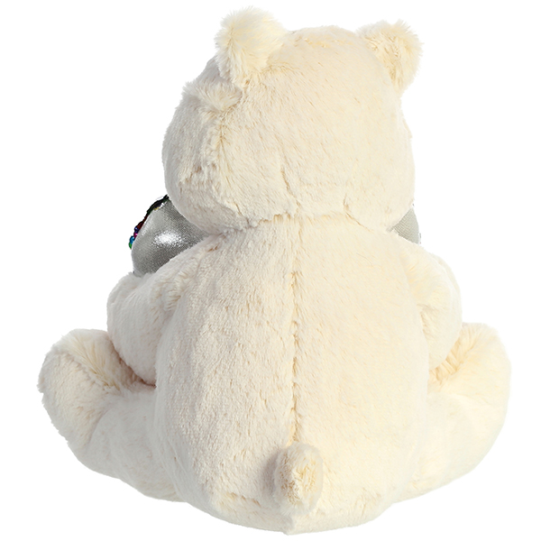 Мягкая игрушка - Медведь большое сердце, кремовый, 30 см  