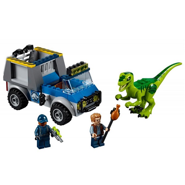 Конструктор Lego Juniors - Jurassic World Грузовик спасателей для перевозки раптора  