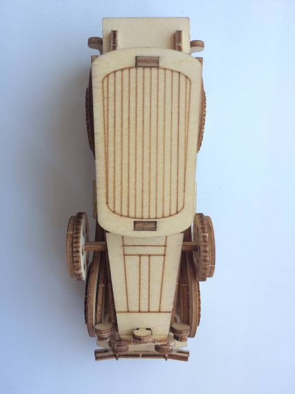Сборная деревянная mini модель - Транспорт - Ретромобиль-1  