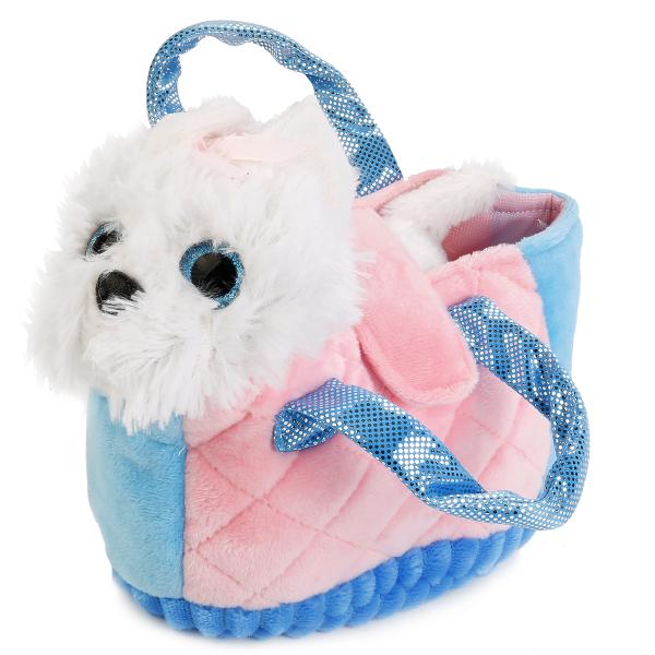 Мягкая игрушка - Собачка в сумке, 17 см  