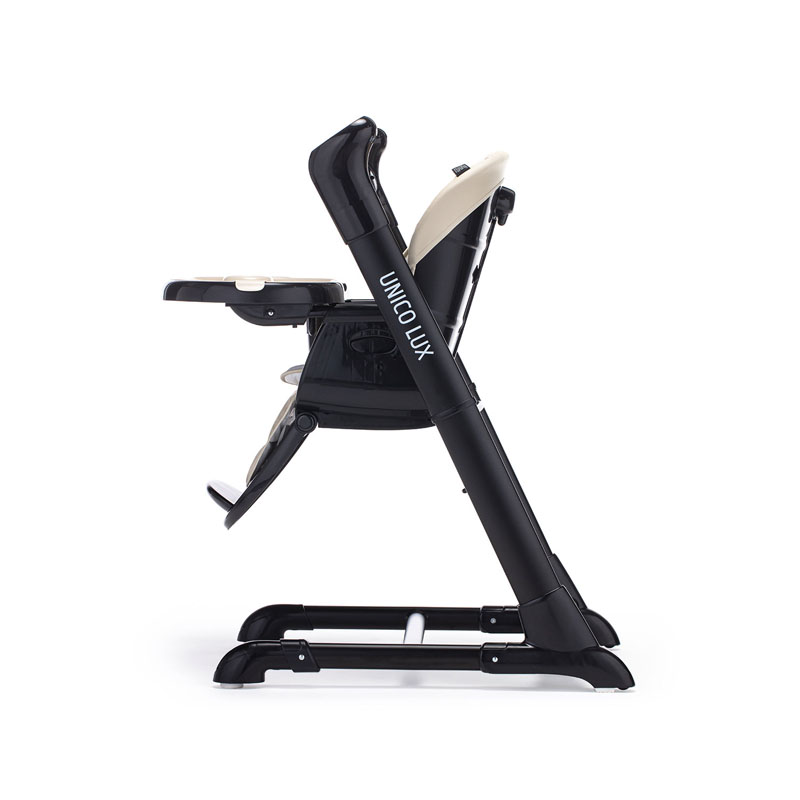 Стульчик для кормления с электронным устройством качения Nuovita Unico lux Nero, Latte, Nero/Латте, Черный  