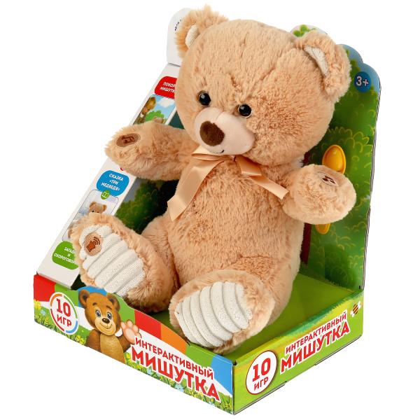 Игрушка мягкая интерактивная Мишка 10 игр 26 см  