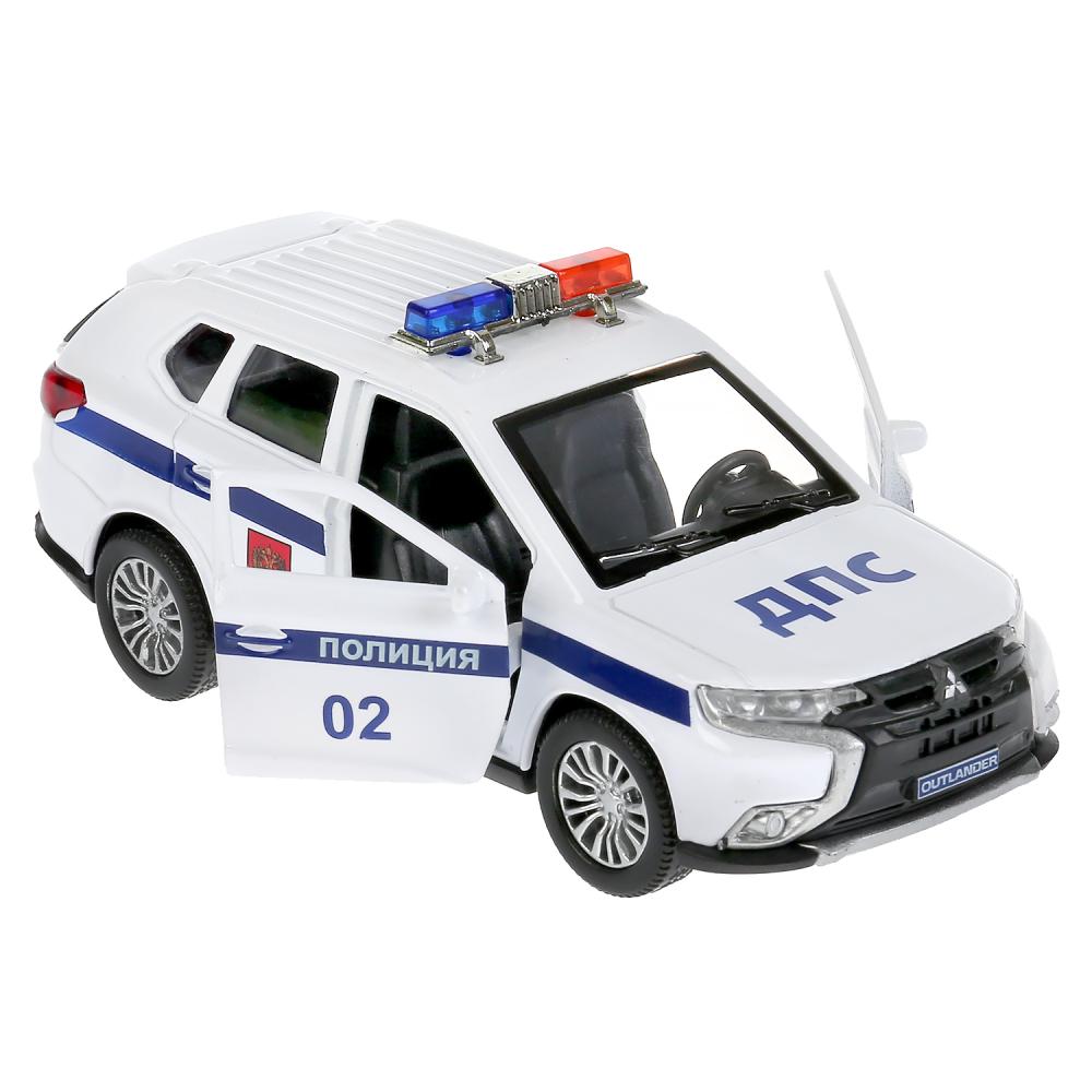 Машина металлическая Mitsubishi Outlander Полиция 12 см, открываются двери, инерция, белая  