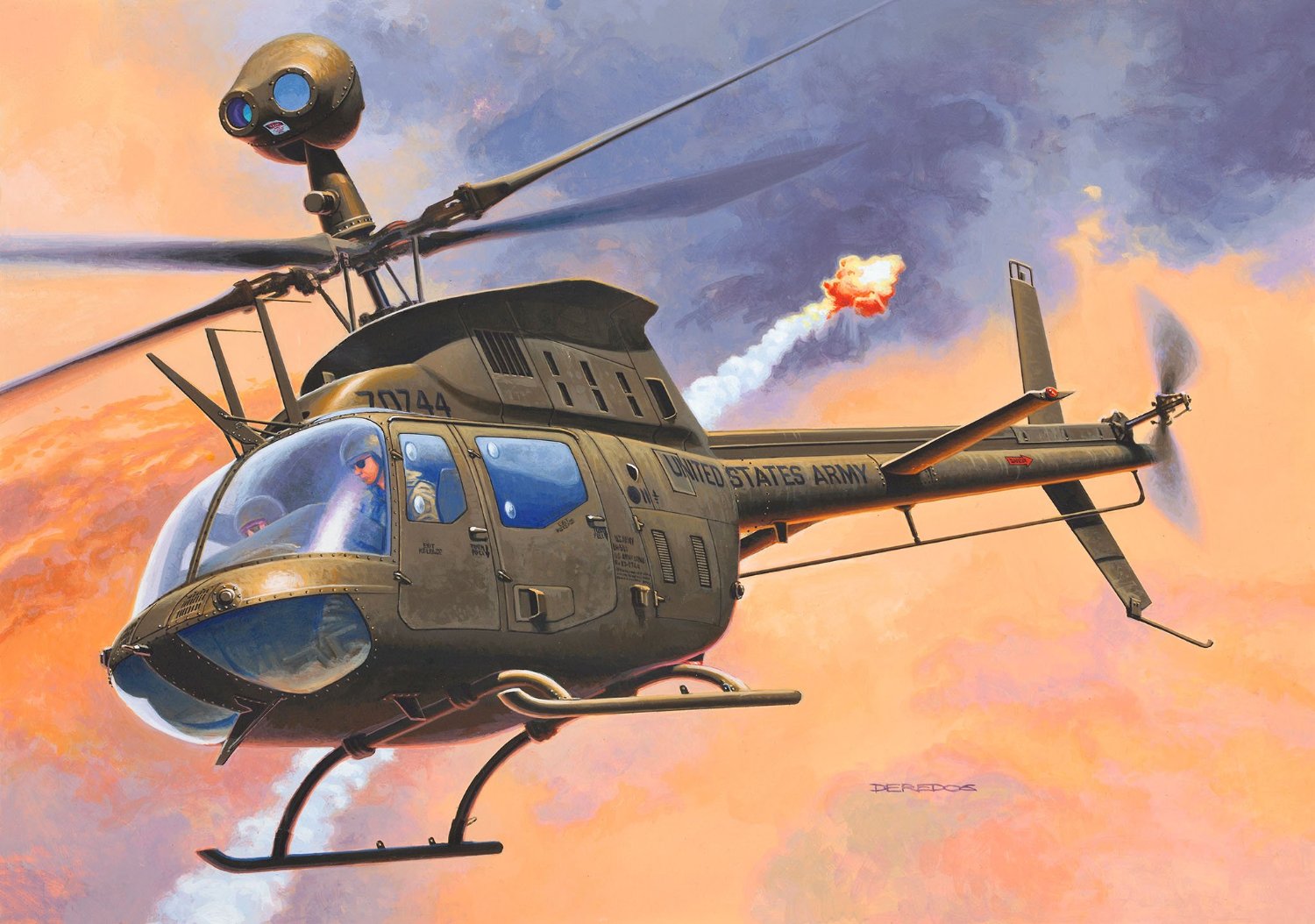 Сборная модель - Вертолет Bell OH-58D - Kiowa  